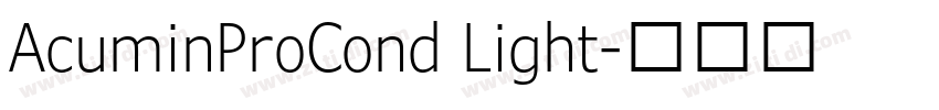 AcuminProCond Light字体转换